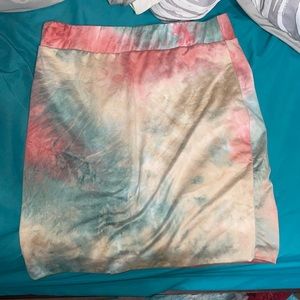 Tie dye mini skirt